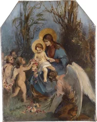 Una corona de flores para el Niño Jesús